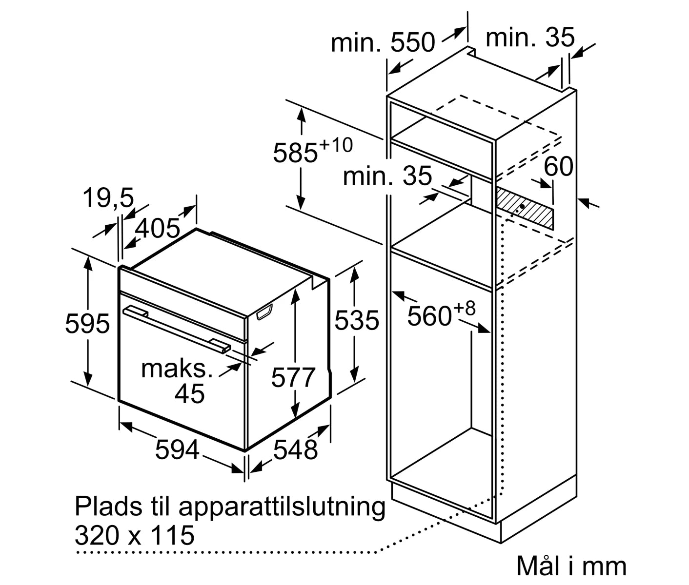 Bosch Inbyggnadsugn HBG7763B1